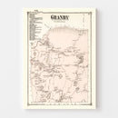 Vintage Map of Granby, Massachusetts 1873