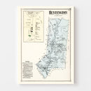 Vintage Map of Huntington, Massachusetts 1873