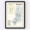 Vintage Map of Huntington, Massachusetts 1873