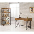 3 Drawer Writing Desk With Handles - Brown by HouseOfZazla