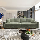 Convertible Deep Seat Sofa With Soft Pillows And Ottomans
