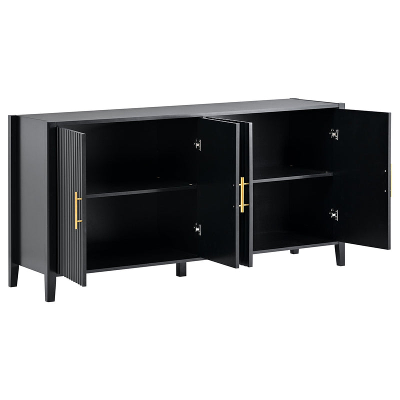 Accent Storage Cabinet Sideboard Wooden Cabinet with Metal Handles for Hallway, Entryway, Living Room, Bedroom