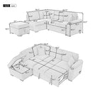 Sleeper Sofa Bed, 2 In 1 Pull Out Sofa Bed L Shape Couch With Storage Ottoman For Living Room, Bedroom Couch And Small Apartment by HouseOfZazla