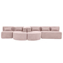 Upholstered Sofa Free Combined Sofa Couch With 2 Chaise Lounge And Five Back Pillows For Living Room by HouseOfZazla