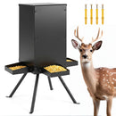 90LB Gravity Deer Feeder with 4 Feeding Trays and Stand by LJGDeals