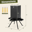 90LB Gravity Deer Feeder with 4 Feeding Trays and Stand by LJGDeals