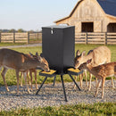 90LB Gravity Deer Feeder with 4 Feeding Trays and Stand by LJGDeals