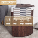 Corner Bamboo Hamper Laundry Basket by LJGDeals