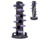 90.5 Inch Tall Multifunctional Cat Tree with Private Condos for Indoor Cats-Brown by LJGDeals