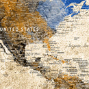 Personalized World Map Canvas Wall Art – Custom Framed Push