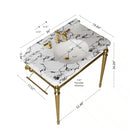 VICI 36" Bathroom Console Sink, Undermount Ceramic Vanity Basin by HouseOfZazla