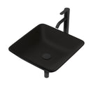 Artistic Vessel Sink With Faucet And Pop Up Drain - Matte Black by HouseOfZazla