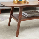 Low Coffee Table With Storage Shelf by Unique Piece Furniture