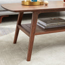 Low Coffee Table With Storage Shelf by HouseOfZazla