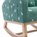 Modern Accent Rocker Armchair With Side Pocket, Upholstered High Back by HouseOfZazla