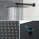 Dual Shower Head System With Square Rain Shower And Rough In Valve by HouseOfZazla