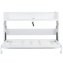 Murphy Bed With Desk, LED Light And USB Charging Station