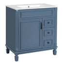 Bathroom Vanity With Sink, Cabinet With 2 Drawers And Adjustable Shelf by HouseOfZazla