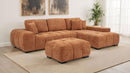Octavia Upholstered Rectangular Ottoman Orange