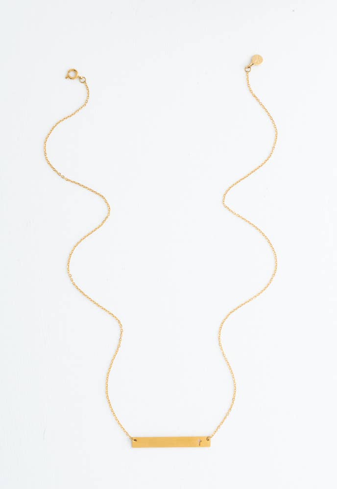 Layla Gold Cross Bar Necklace