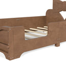 Twin Size Kids Platform Bed with Full Surround Guardrails