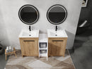 60 Inch Freestanding Bathroom Vanity with Ceramic Sink