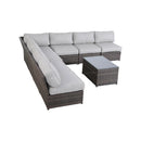 Comfortable Modern Patio Rattan Sectional Set With Cushions by Unique Piece Furniture