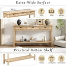 U_Style 58.3'' Fir Veneer Entryway Table with Honeycomb-patterned Fronts by HouseOfZazla