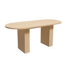 Oval Dining Table With Wood Strip Base by HouseOfZazla