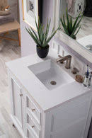 James Martin Bristol 30" Single Bathroom Vanity, Bright White