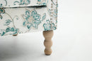 Modern Accent Chair with Retro Wood Legs and Floral Design by HouseOfZazla