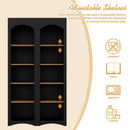 On-Trend Free Standing 5 Tier Bookshelves, Bookcases Set of 2