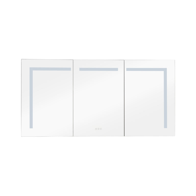 60in. W x 36 in. H LED Large Rectangular Aluminum Alloy Surface Mount Medicine Cabinet with Mirror