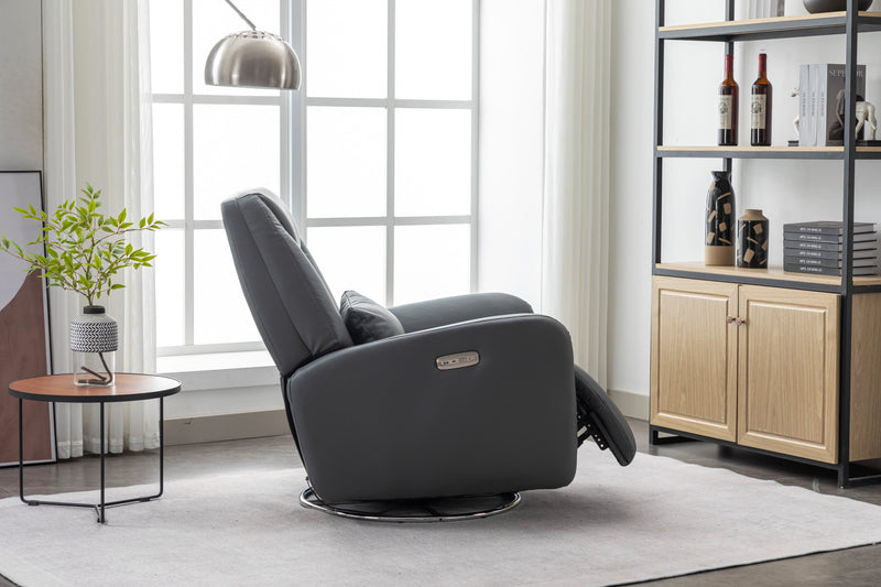 4 Modes Of Intelligent Voice Control,Atmosphere Lamp,Bluetooth Music Player,USB Ports,Back And Forth Swing, 270 Degree Swivel Power Recliner