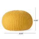 Bordeaux - Knitted Round Pouf Ottoman, Floor Cushion by Unique Piece Furniture
