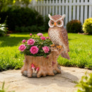 Decorative Owl Garden Planter Pot on Branch by HouseOfZazla
