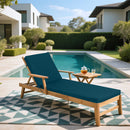2 Piece Outdoor Chaise Lounge Cushion Set, Replacement Cushions For Patio Furniture by HouseOfZazla