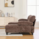 U-Shaped Sectional Sofa 103.5" Fabric Couch With Dual Chaise Lounges, Storage Pockets, Armrest Pillows by Unique Piece Furniture