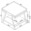Briana - 2 Piece Coffee And End Table Set With Lift Top Legs - Gloss White by HouseOfZazla