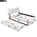 Upholstered Platform Bed With Wood Supporting Feet And Trundle by HouseOfZazla