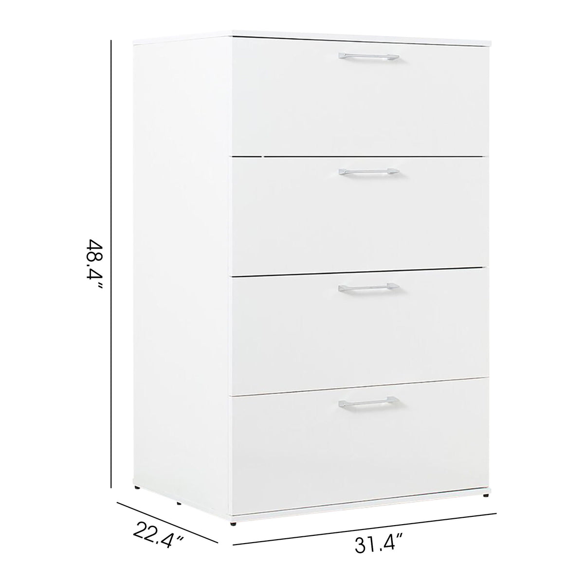 Bliss - Glossy 4 Drawer Jumbo Chest With Extra Deep Storage, photo 13 of 16