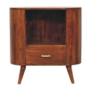 Cortez - T Bar Open Slot Cabinet - Dark Brown by HouseOfZazla