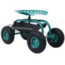 Rolling Garden Scooter Cart With 360° Swivel Seat And Tool Tray by HouseOfZazla