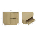 Olivia - Nightstand & 2 Drawers - Oak by HouseOfZazla