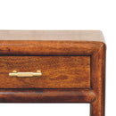 Solid Wood Regency Chestnut Nightstand, 1-Drawer, 1 Open-Slot