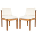 Acacia Wood Outdoor Dining Chair (Set of 2), Teak Finish Wood + by HouseOfZazla