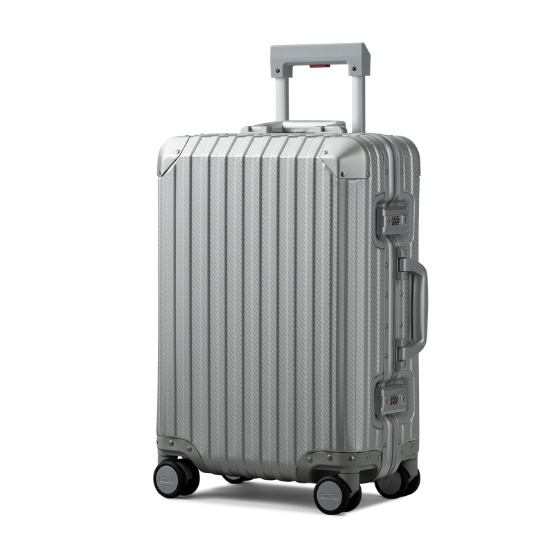 TREVA Aluminum Suitcase Silver