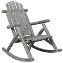 Durable Wooden Porch Rocker, Fir Log Rocking Chair by Unique Piece Furniture