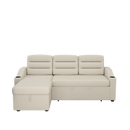 83.5" Convertible Sleeper Combo Sofa, Convertible Sofa Bed Polyester Pullout Bed with Storage Recliner and Cup Holder for Living Room, Tight Spaces