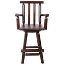 Rustic Bar Stool, Fir Wood Construction, Wide Armrest by HouseOfZazla